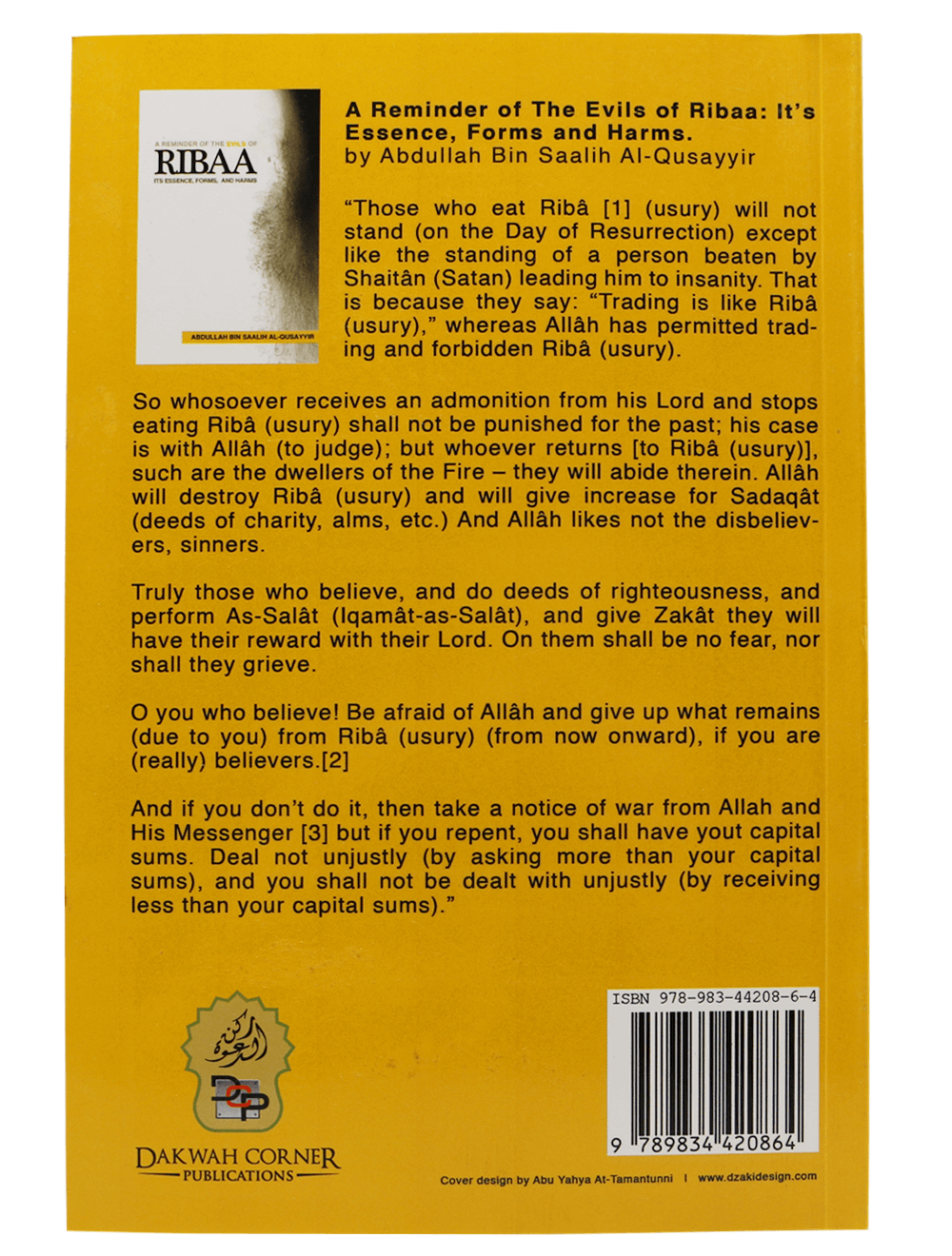 A Reminder on the Evils of Riba Its Essence Forms and Harms - English - Darussalam UAE