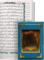 Quran Arabic Font With Velvet Cover - Gift - مصحف مفسوح تلبيس مخمل - Blue Cover - Darussalam UAE