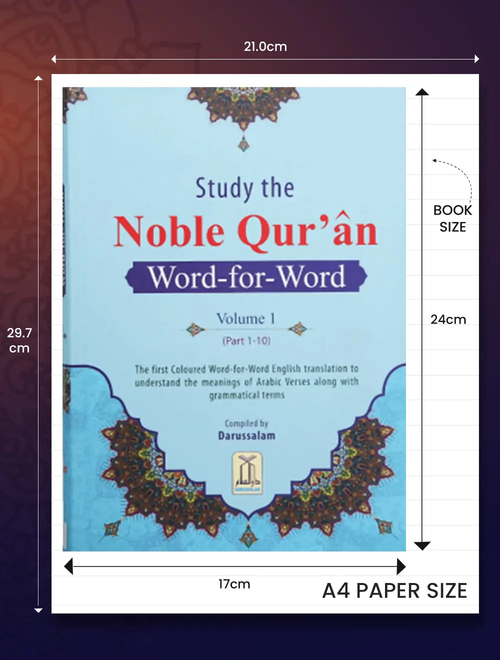Study The Noble Quran Word For Word (3 Volume Set - Colored) - Darussalam UAE