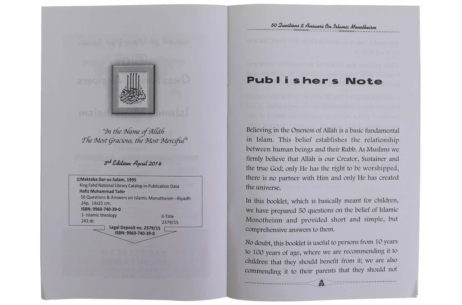50 Questions & Answers on Islamic Monotheism - Darussalam UAE