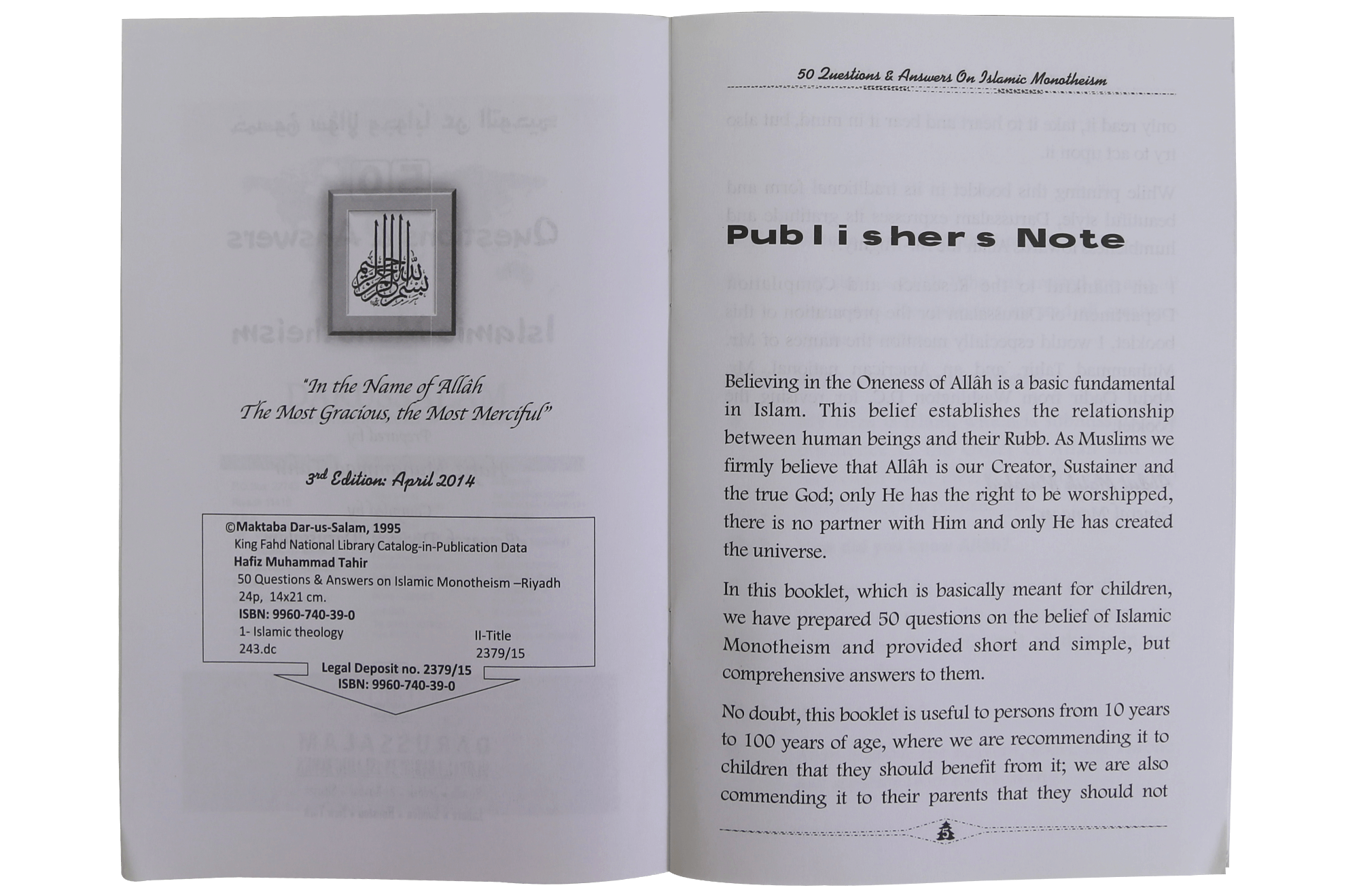 50 Questions & Answers on Islamic Monotheism - Darussalam UAE