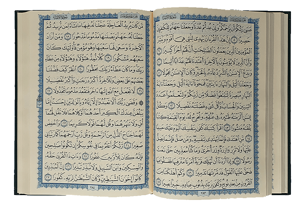 Arabic Quran - Worq Shamwa with Beautiful Hard Cover - 17x24 - Darussalam UAE