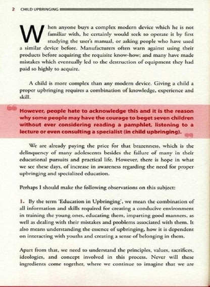 Child Upbringing (Successful Family Upbringing Series2) - English - Darussalam UAE
