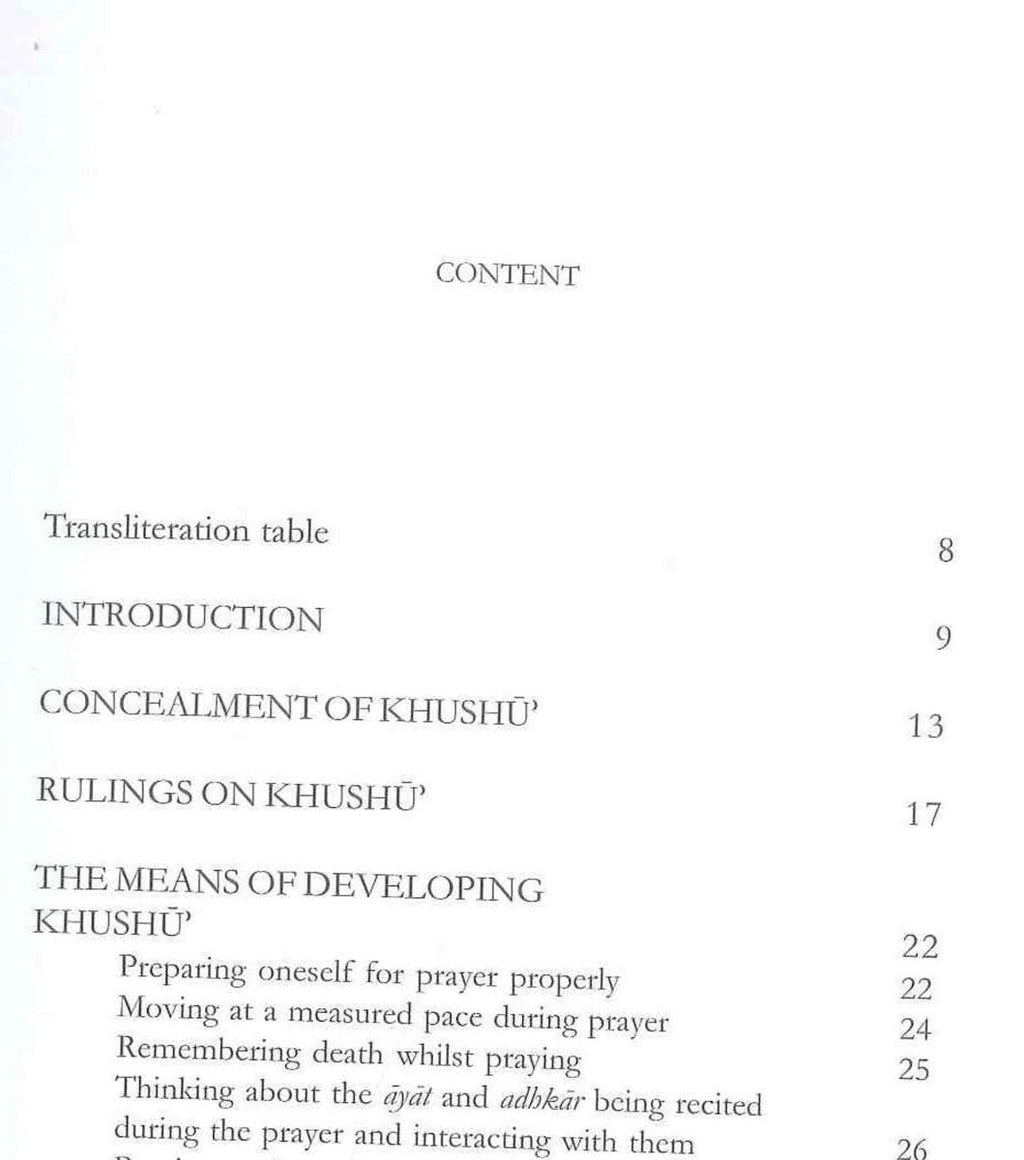 Developing Khushu In The Prayer - Darussalam UAE