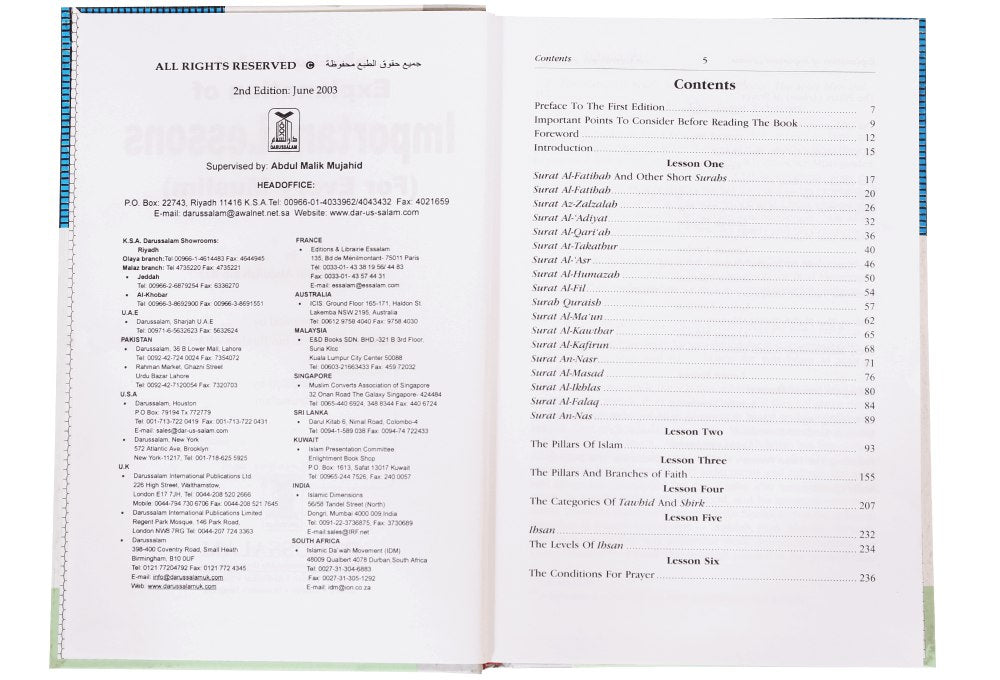 Explanation of Important Lessons - Darussalam UAE