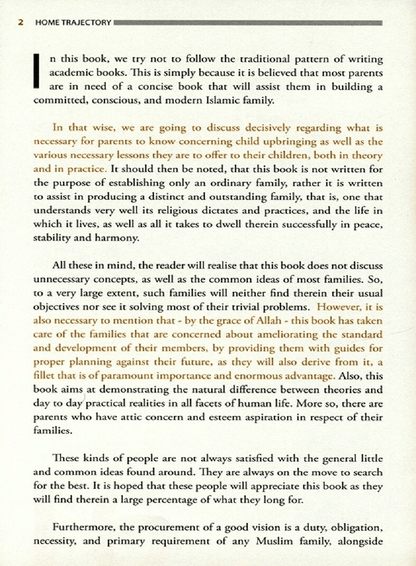 Home Trajectory (Successful Family Upbringing Series - 1) - English - Darussalam UAE