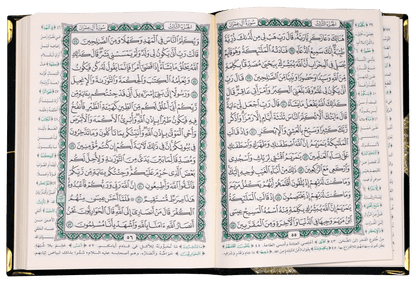 Quran Arabic Font With Velvet Cover - Gift - مصحف مفسوح تلبيس مخمل - Red Cover - Darussalam UAE