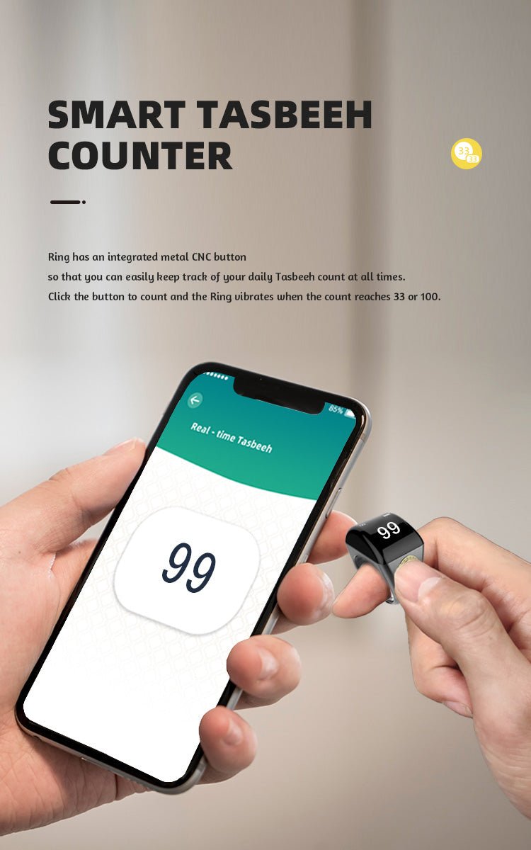 Smart Electronic Ring Counter - Digital Azan Alarm Clock - Darussalam UAE