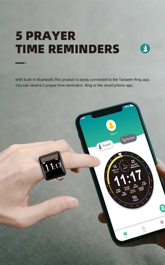 Smart Electronic Ring Counter - Digital Azan Alarm Clock - Darussalam UAE