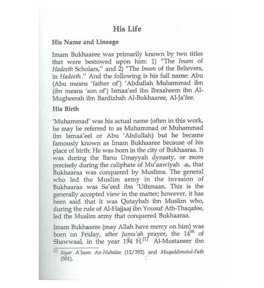 The Biography of Imam Bukhaaree - Darussalam UAE