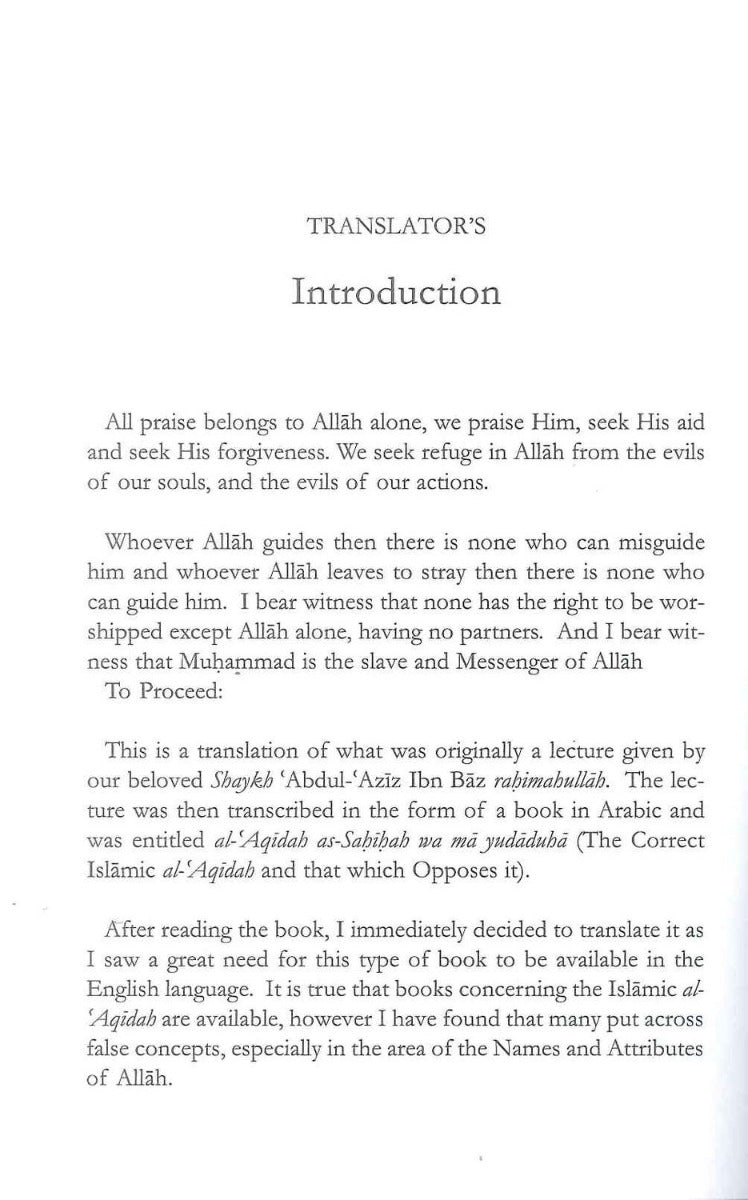 The correct Islamic Aqidah & that which opposes it - Darussalam UAE