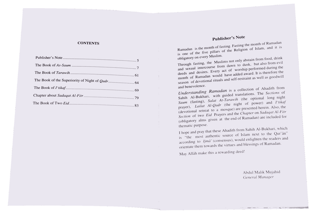 Understanding Ramadan - English - Darussalam UAE